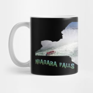 New York State Outline (Niagara Falls) Mug